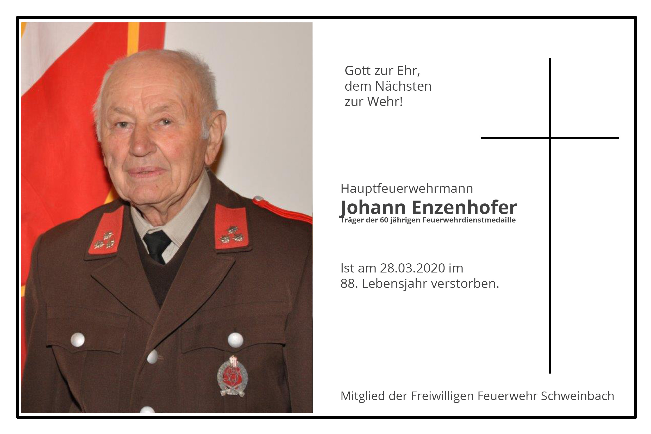 28.03.2020 - Nachruf: Johann Enzenhofer