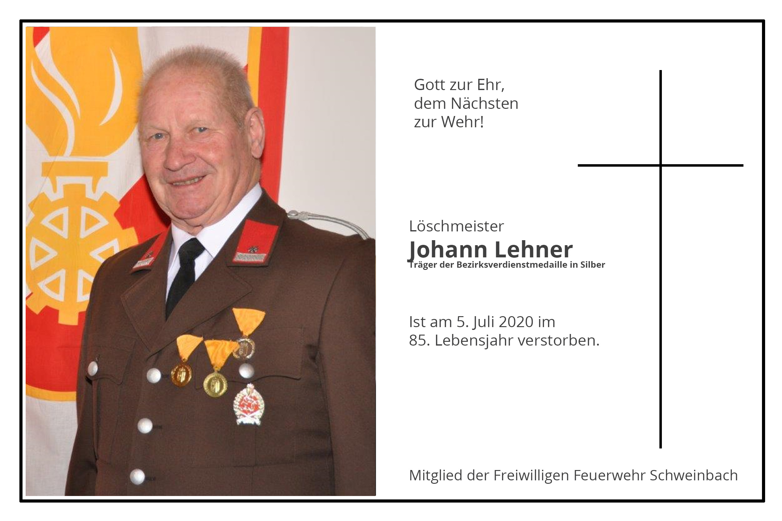 05.07.2020 - Nachruf: Johann Lehner