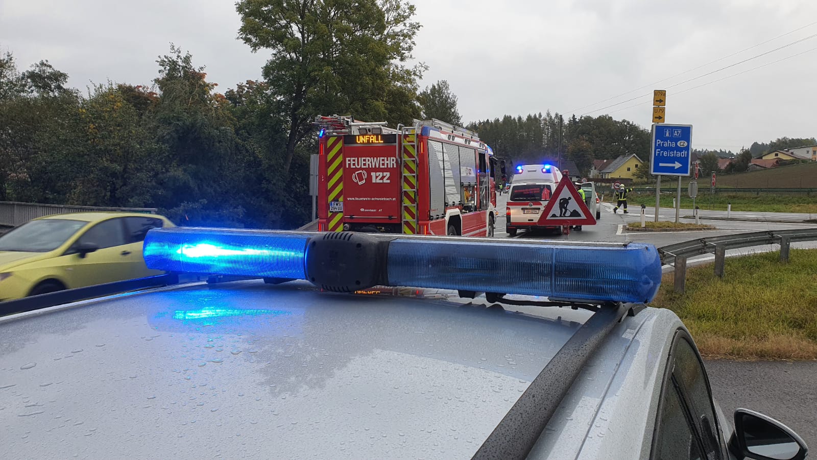 14.10.2021 - EINSATZ: Verkehrsunfall Autobahnanschluss Engerwitzdorf