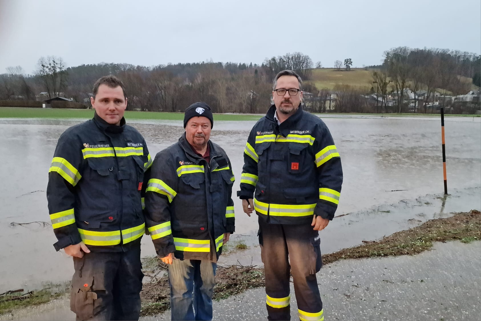 23.12.2023 - 30jähriges Hochwasser. Eine Chronologie: Hochwasserschutz Engerwitzdorf nach Alarmplan erfolgreich umgesetzt