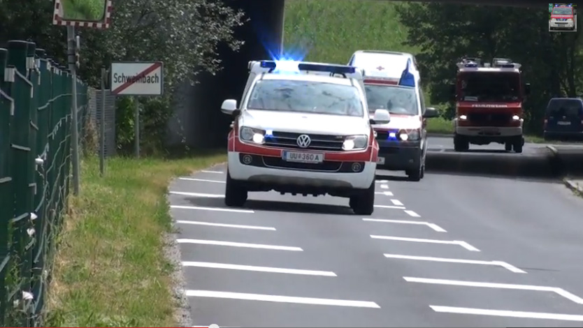 Einsatzfahrt Notarzt und Feuerwehr beim Tag der Einsatzkräfte