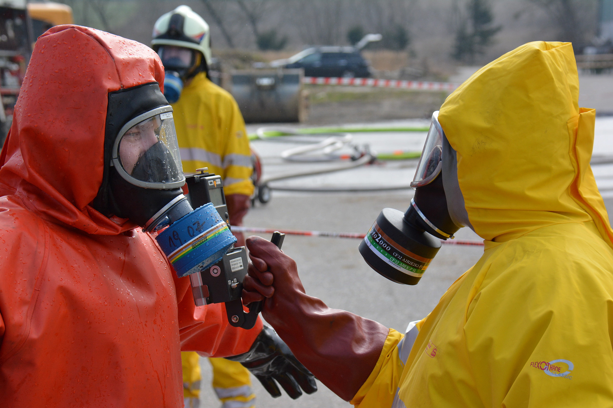 Großübung: Radioaktiver Zwischenfall bei Brand