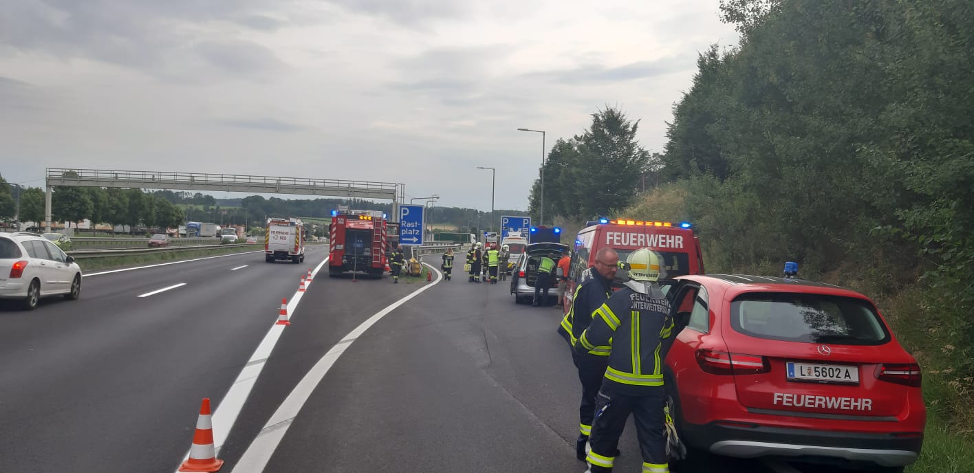 11.07.2019 - EINSATZ: Autoüberschlag auf der A7